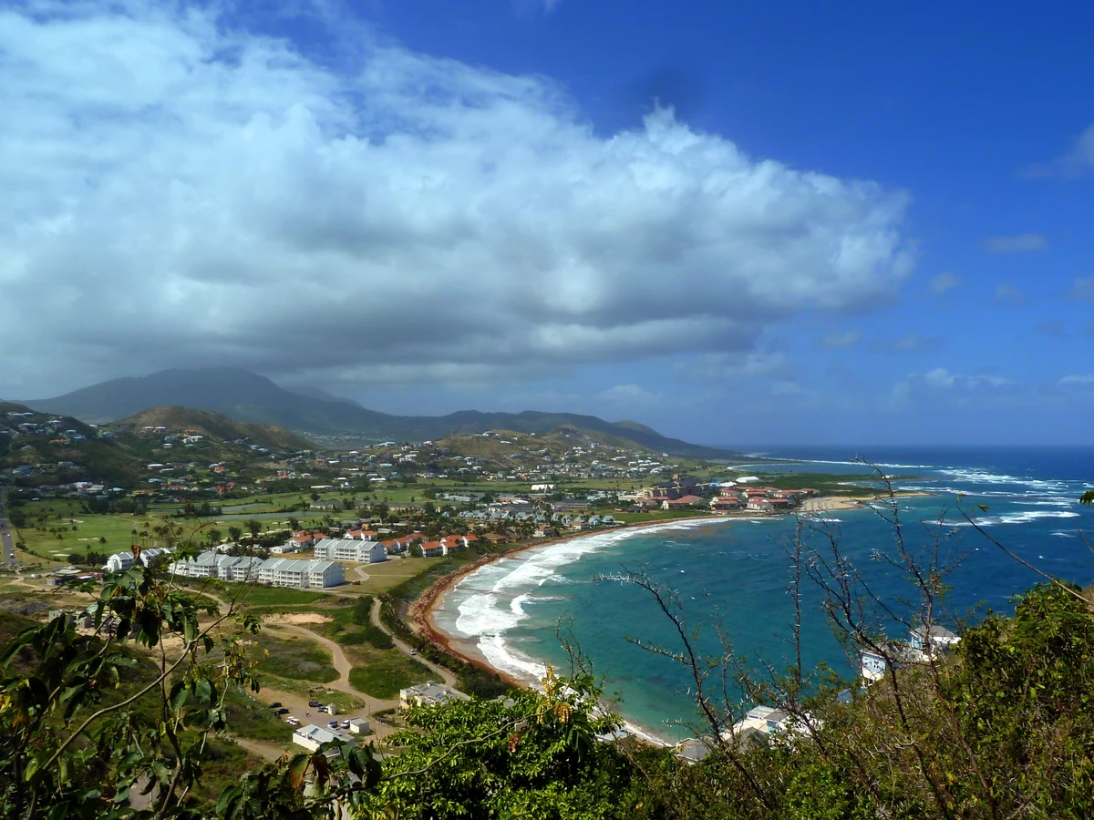 North Frigate Bay and its coastline in St Kitts North Frigate Bay and its coastline in St Kitts